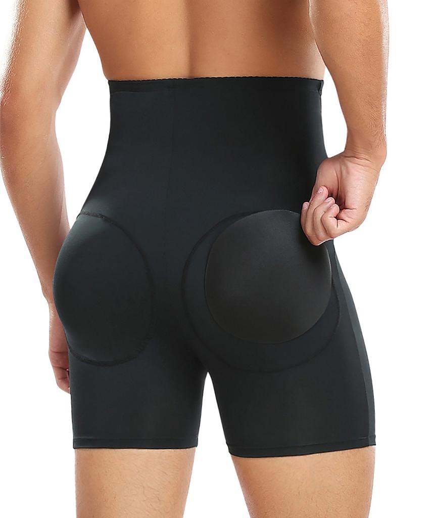 Pantaloni scurți pentru controlul burticii pentru bărbați, cu talie înaltă, care slăbesc, lenjerie de corp, boxeri, slip, lenjerie de corp căptușită, chiloți pentru ridicarea fundului, îmbrăcăminte pentru creșterea șoldului