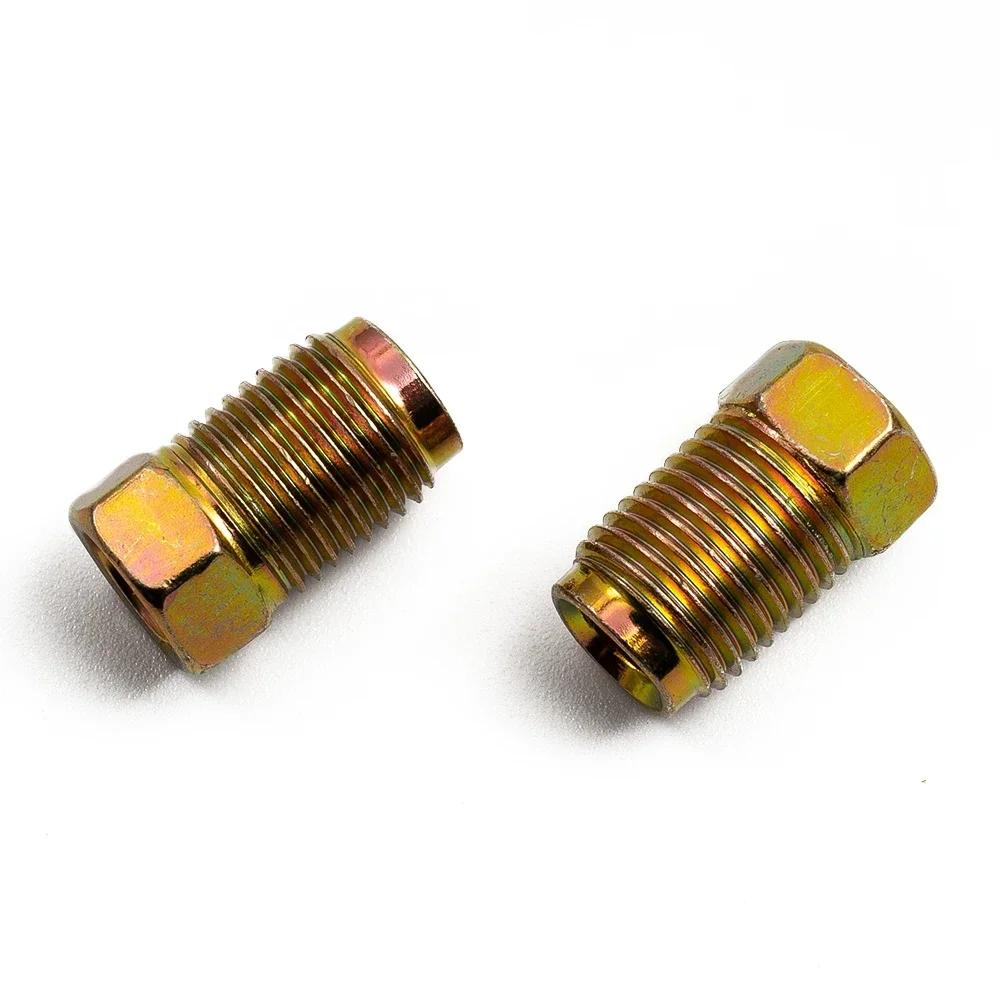 20 buc Set de fitinguri pentru conducte de frână din cupru de 3/16" cu raze inversate, piulițe metrice cu capăt unional 10 mm x 1 mm, scule zincate