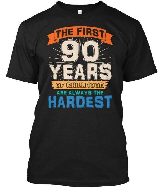 90 Year Old Birthday 90th Party The First Years Of TTshirt Made in USA S to 5XL M