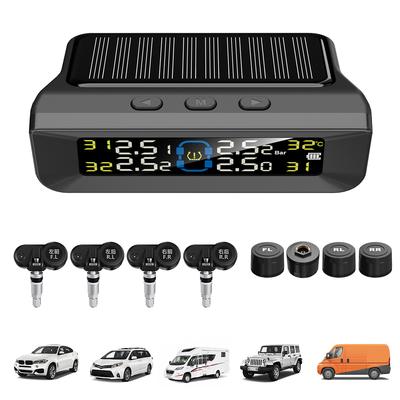 System monitorowania ciśnienia w oponach samochodowych Monitor w czasie rzeczywistym Cyfrowy wyświetlacz LCD Systemy alarmowe samochodowe Zasilane energią słoneczną/USB System TPMS