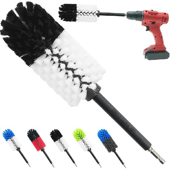 Wheel Brush, Soft Drill Wheel Cleaner Brush, Drill Brush For Car Wheel, No Scratches Highly Dense And Durable Car Wheel Brush Rim Tire Car Cleaning