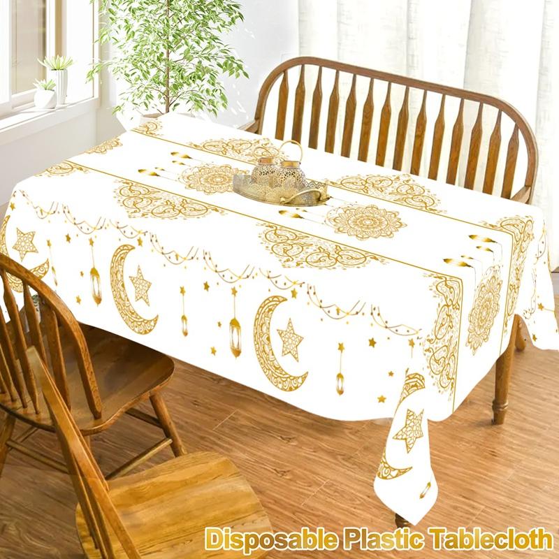 Ramadan Decor Tablecloth EID Mubarak Decor For Home 2026 Ramadan Kareem Islamic Muslim Party Eid Al Adha Gifts Happy Eid Al Fitr