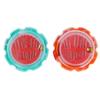 2 Pcs Cyan Yellow Portable Storage Disc Needle Sucker Round Plastic Magnetic Sewing Needle Holder with 32 Needle