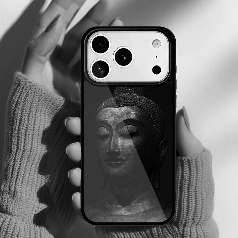 Buddha Statue Phone Case for iPhone 17 16 15 14 13 Pro Max Back Cover for 12 11 Pro Coque