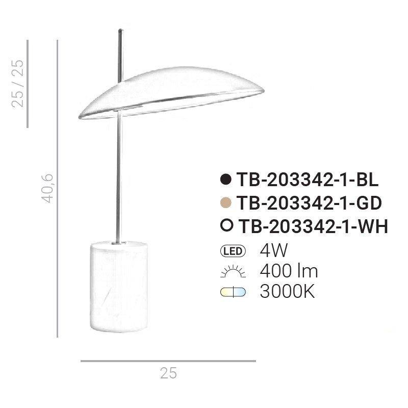 Lampa Stołowa Vilai TB-203342-1-WH Italux