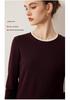 Women's Round Neck 100% Fine Wool Knit Top - Loose Slimming Fit