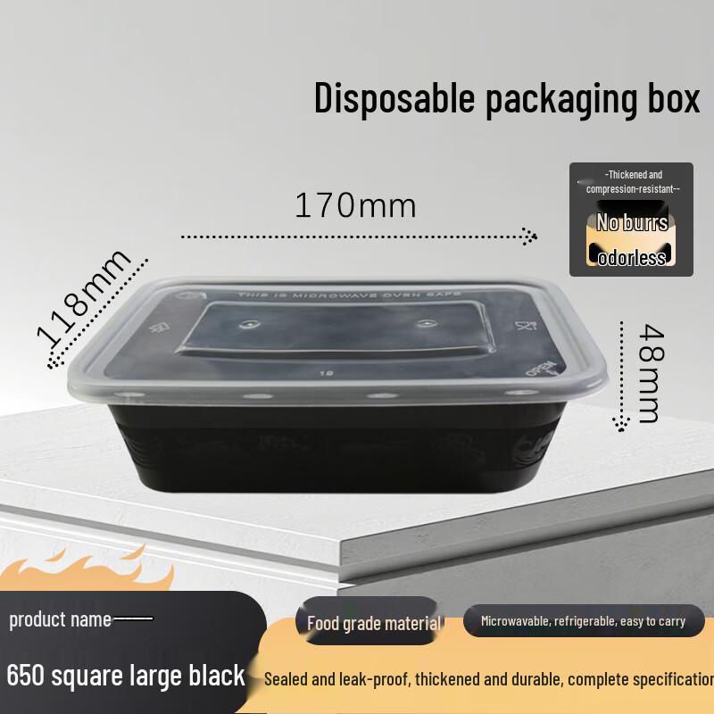 

Disposable Rectangular Takeout Food Containers with Lids