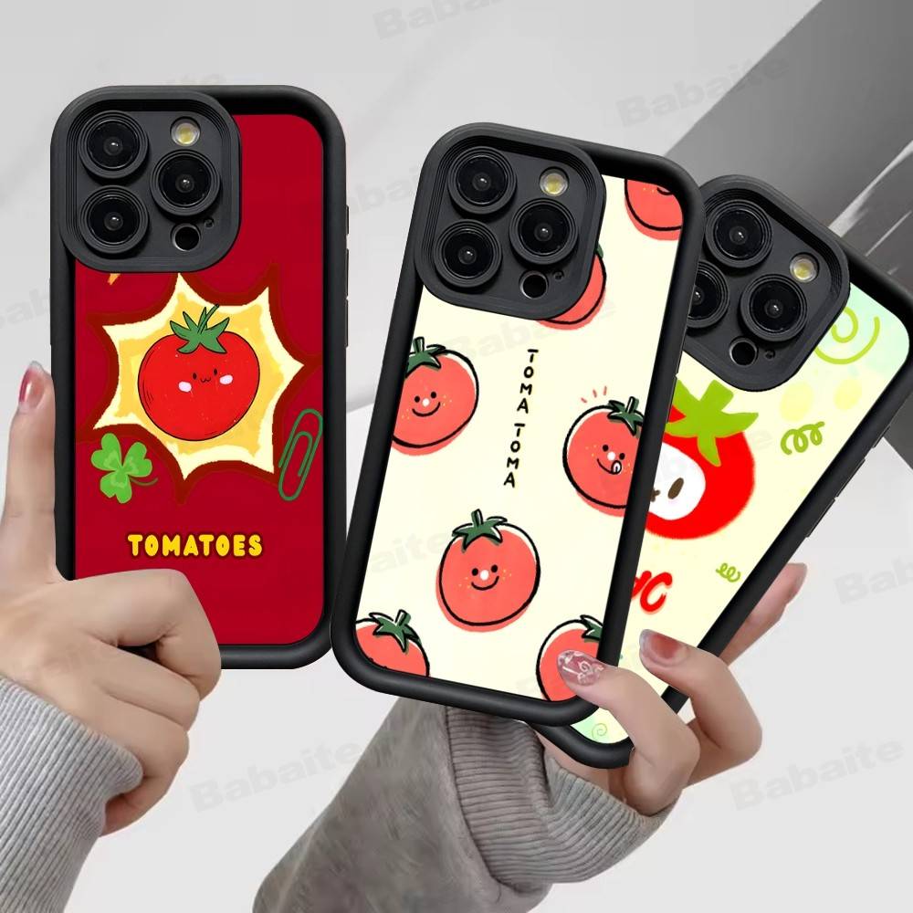 Tomatoes Expression Phone Case For IPhone 17 Air 16 15 14 13 12 11 Plus Pro Max TPU Silicone Soft