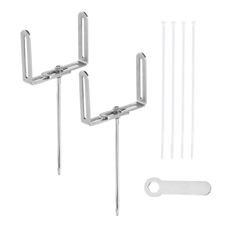 2 pièces Support Métallique pour Gouttière Support de Tuyau d'Eau de Pluie Antirouille Stabilisateur Ancrages pour Support de Tuyau