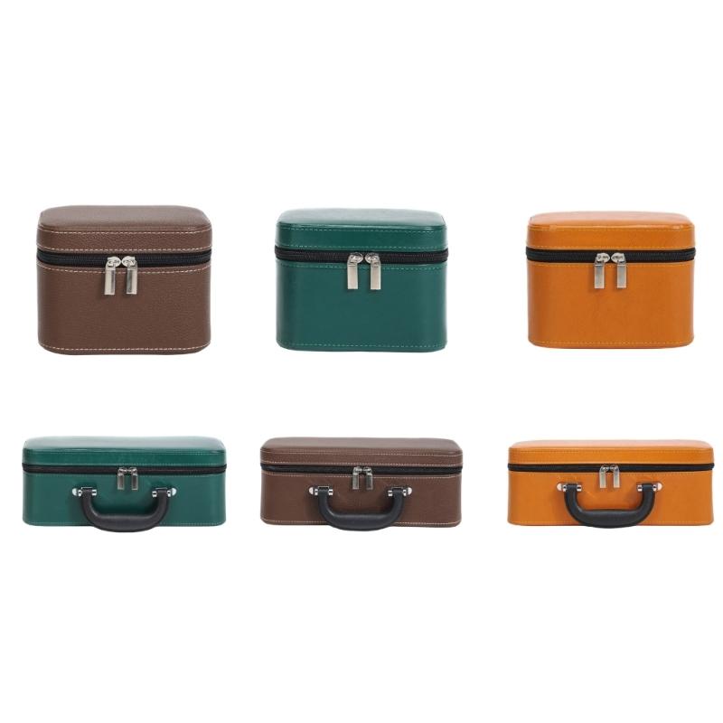 Portable Jewelry Organizer Case with Multiple Compartments for Bracelets Soft Velvets Lining Box Travel Essential