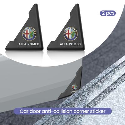 2Pcs Silicone Car Door Corner Cover Auto Anti-collision Protection Sticker For Giulietta Mito Giulia Stelvio Brera GT