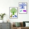 Rolin Roly Florales Baum-Malerei PET 15cm x Schablone Zeichnen für Notizbücher Vorlagen, 16-teiliges Set, Material, 15cm, Blatt, Bäume, Blätter, DIY,