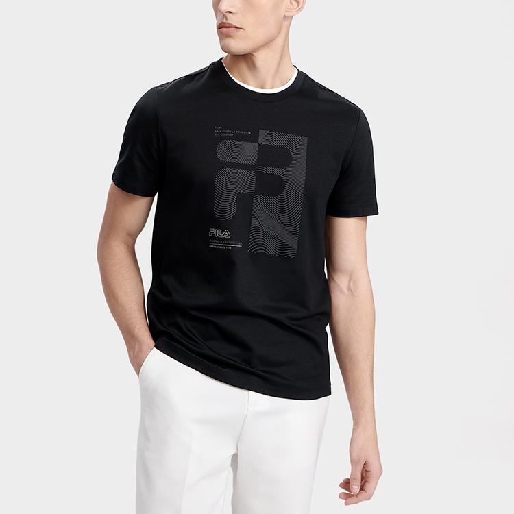 New FILA T Shirts Men's Jet Black F11M327104FBK