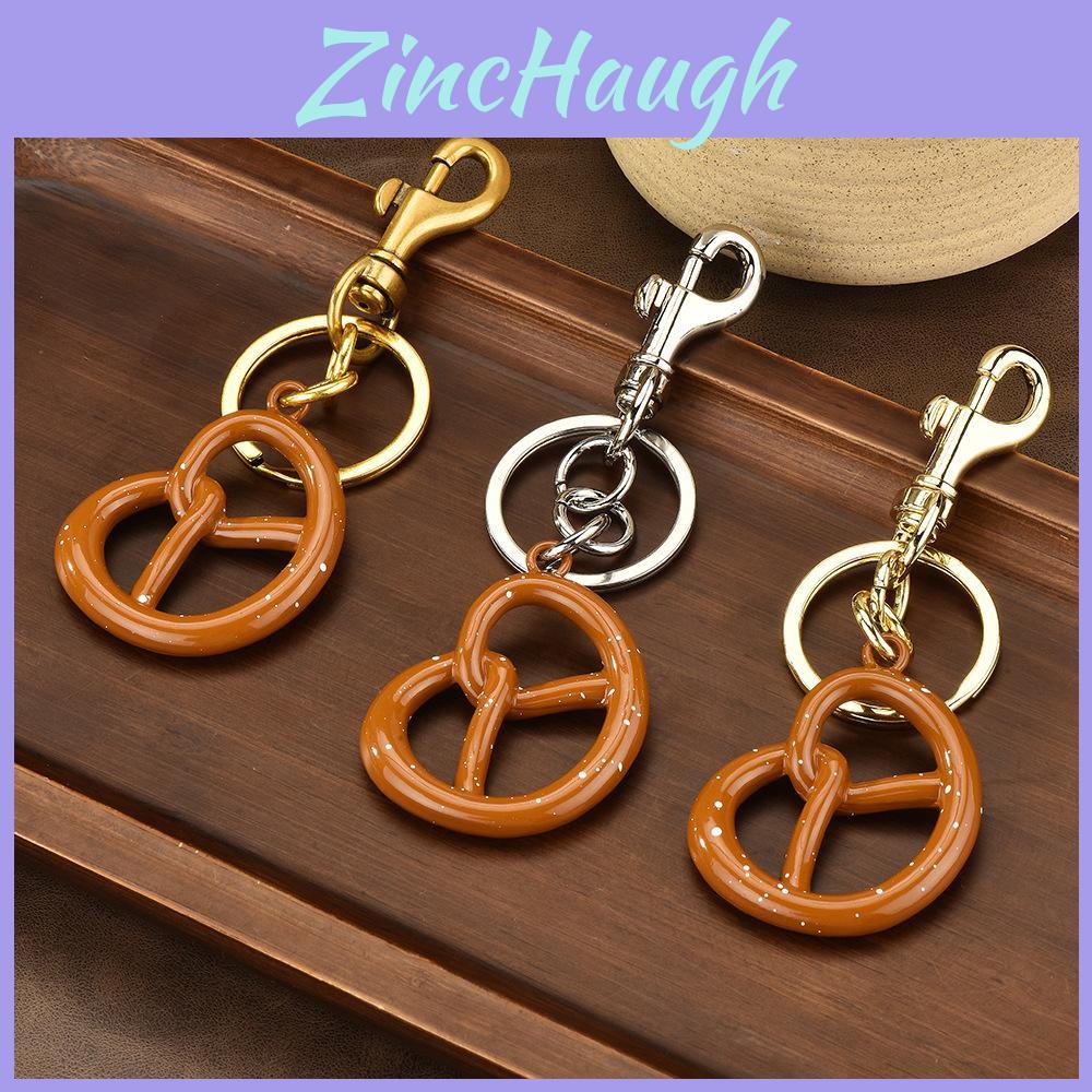 Style Fruit Keychain Keyring With Resin Dimpled Alloy For Car And Bag Decor