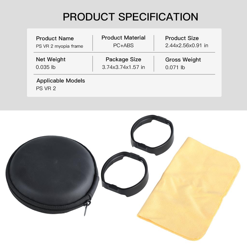 2pcs VR Glasses Rings Spacer Lens Anti-Scratch Rings for PS VR2 Glasses VR Myopia Glasses Frame Lightweight Frame