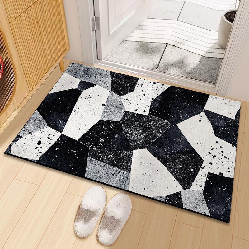 Graffiti Blok Kolorów Odporna na Brud Odporna na Ścieranie Mata Pod Drzwi Wejściowe Pogrubiona Jedwabna Mata Podłogowa Można Przyciąć na Matę Podłogową Wejściową do Domu