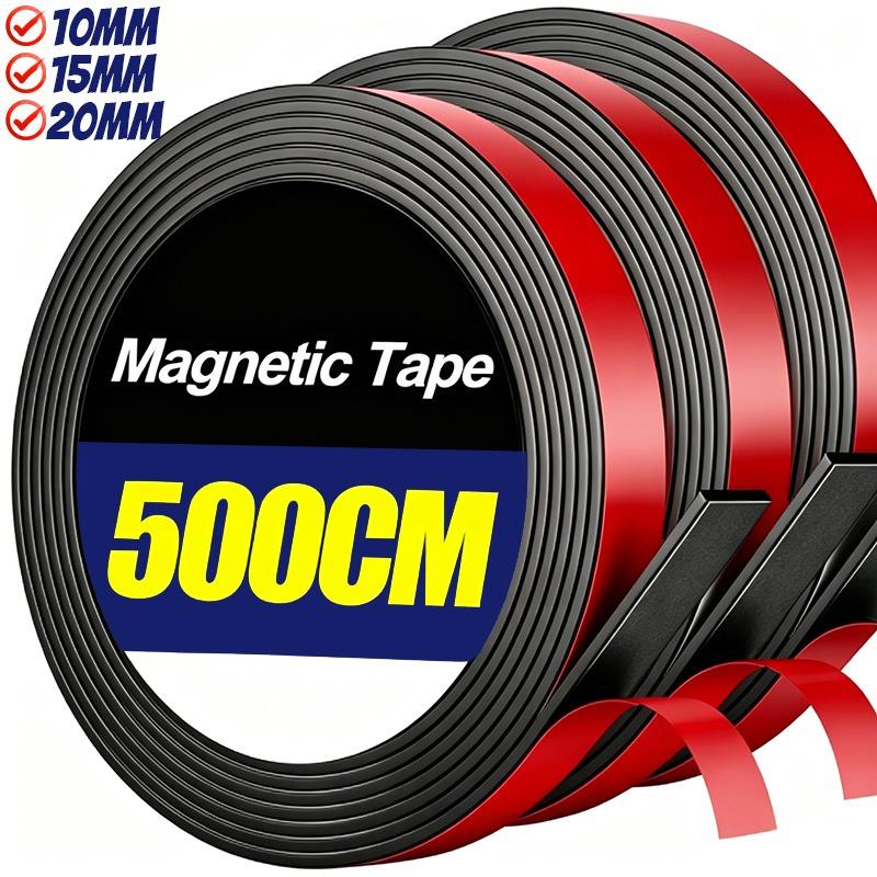 500/100cm Self Adhesive Magnetic Tape Soft Magnet Rubber Strips for Fridge Wall Window DIY Photo Poster Fixing Tapes Storager