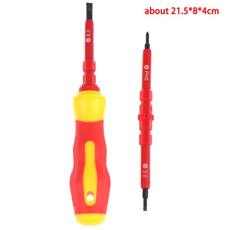 Insulated Screwdriver Set Ergonomic Anti-slip Handle Multi-Function for Automotive Repair Home Electrical Projects