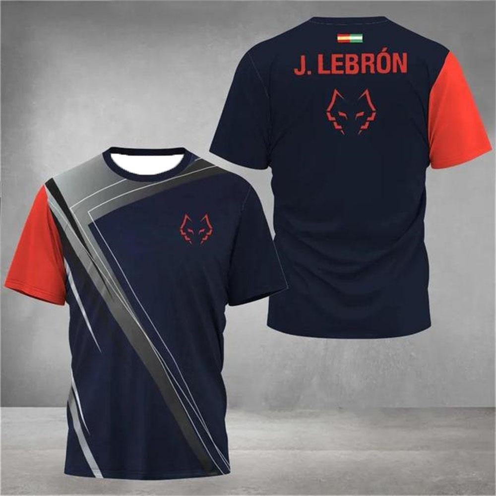 Sommer Ny Mote Herre og Dame 3D-trykt T-skjorte Pustende Kortermet Badminton Tennis Treningsklær Rundhals T-skjorte