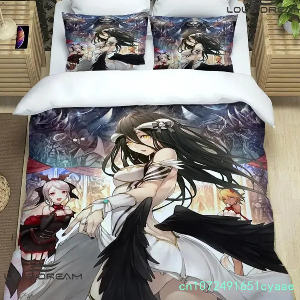 Overlord Cartoon Printed Bedding Sets Exquisite Bed Supplies Set Duvet Cover Bed Comforter Set Bedding Set Luxury Birthday Gift
