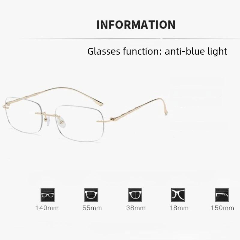 Frameless Photochromic Presbyopia Glasses High-Quality Ultra-Lightweight Unisex Blue Light Blocking Fashion Reading Glasses