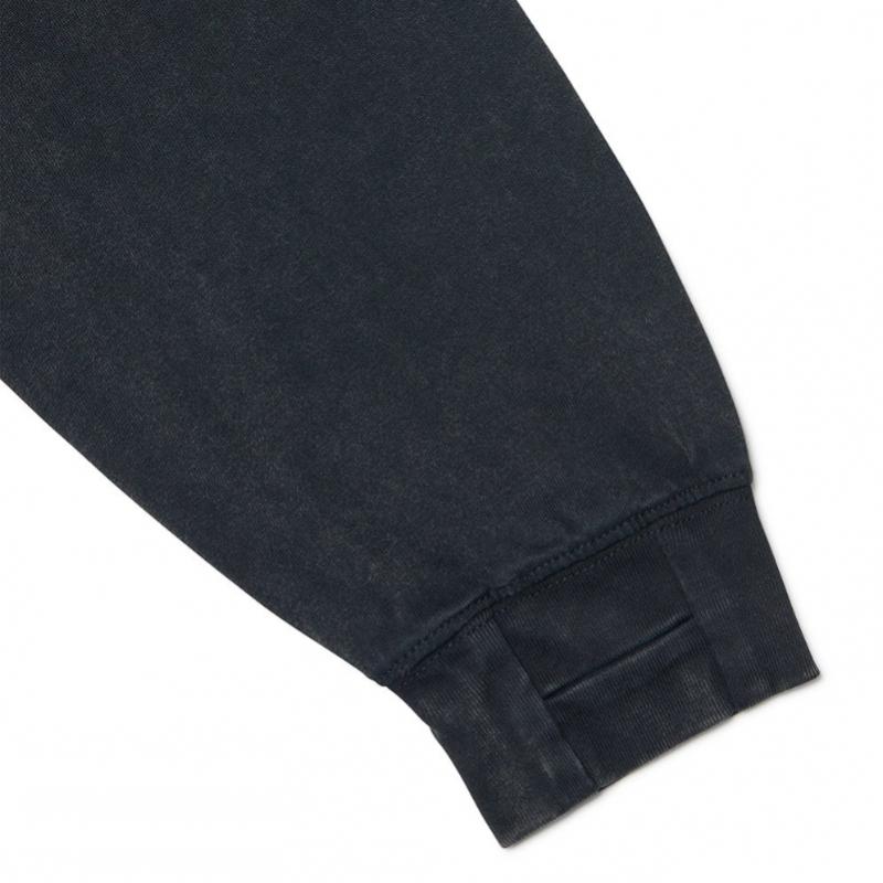 NOMANUAL Long Sleeve Tee   Washed Black