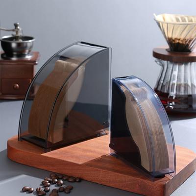 Coffee Filter Paper Dustproof Box V02 Fan-shaped Storage Box Thickened ABS Durable Professional Hand-brewed Coffee Accessories