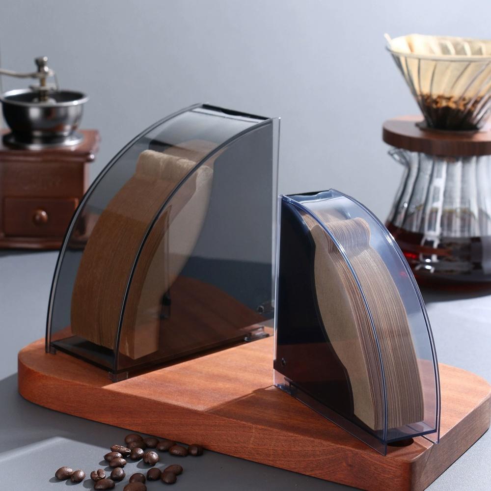 Coffee Filter Paper Dustproof Box V02 Fan-shaped Storage Box Thickened ABS Durable Professional Hand-brewed Coffee Accessories