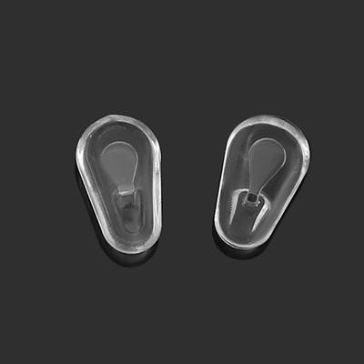 25Pairs/Set Plug-In Eyeglasses Nose Pads Soft Silicone Anti Slip Nosepads Glasses Comfy Eyeglass Accessory Clear Eyewear Bracket