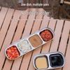304 Stainless Steel Two-Grid Seasoning Dish