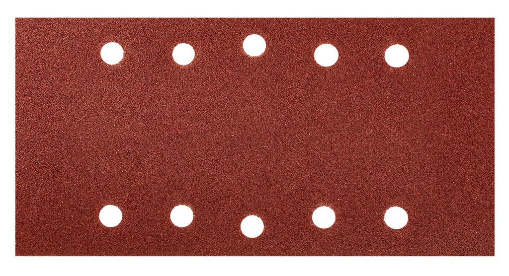 Velcro sandpaper 115 x 230 mm, K80, 5 pcs., with holes