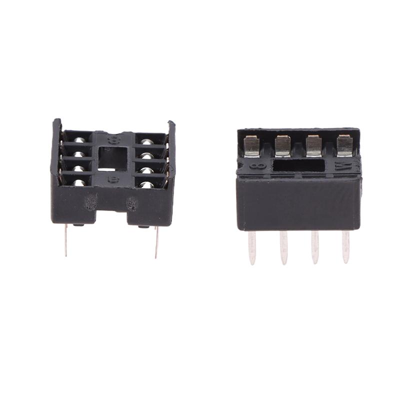 20Pcs Dip-8Pic Round Hole 8 Pins 2.54Mm Dip Dip8 Ic Sockets Adaptor Solder Type 8 Pin Chip Base Circuit Ic Connector