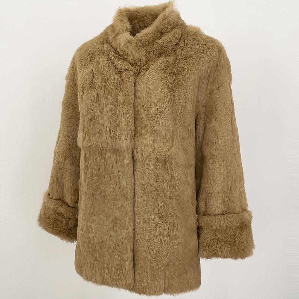 OFTBUY Autumn Winter Women Coat Real Natural Rabbit Fur Loose Collar Jacket Thick Warm Casual New Overwear Elegant Streetwear