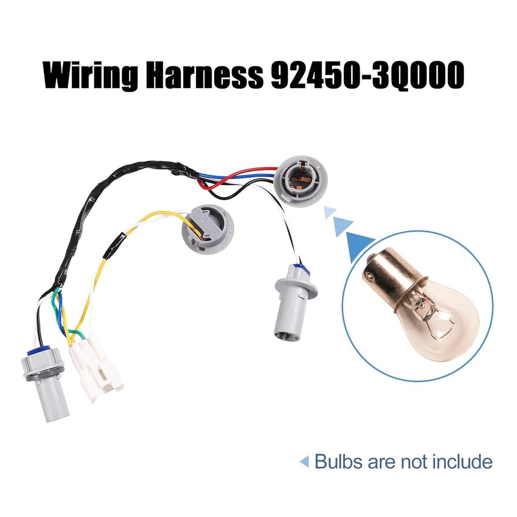 92450-3Q000 Tail Lamp Holder and Wiring Harness for Hyundai Sonata Sedan 2.0L 2.4L 2011-2014 Rear Tail Light Lamp Wiring Harness Socket Holder and