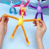 Suction cup giraffe robot telescopic toy with versatile light, elongated tube, children's cartoon creative puzzle toy