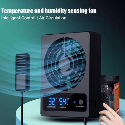 Intelligenter Kühlventilator für Reptilientank mit LED-Anzeige Lüfter für Amphibien Reptilien Schlangen Luftentfeuchter