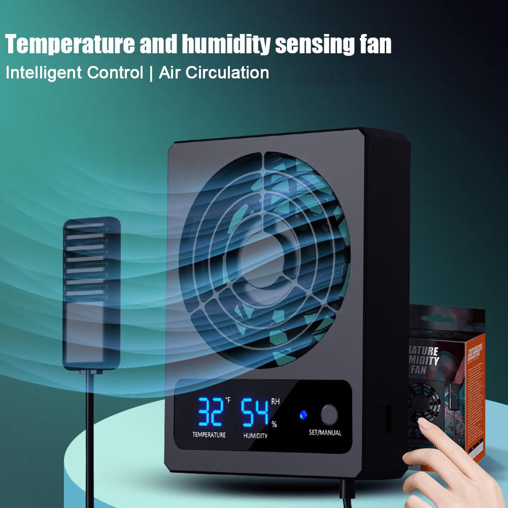 Smart Cooling Fan For Reptile Tank With LED Display Ventilation Fan for Amphibians Reptiles Snakes Dehumidifier