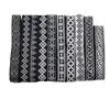 Traditional Ethnic Lace Trim with Black & White Patterns for Clothing, Carpets, & Accessories