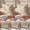 Frische Blumen und frischer Familienstil Kissenbezug Komfort Sofabett Seidig elegant Unsichtbarer Reißverschluss Dekorative Kissenhülle