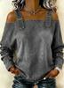 2026 Women's One-Shoulder Strap Long Sleeve Top for Spring, Summer, and Autumn