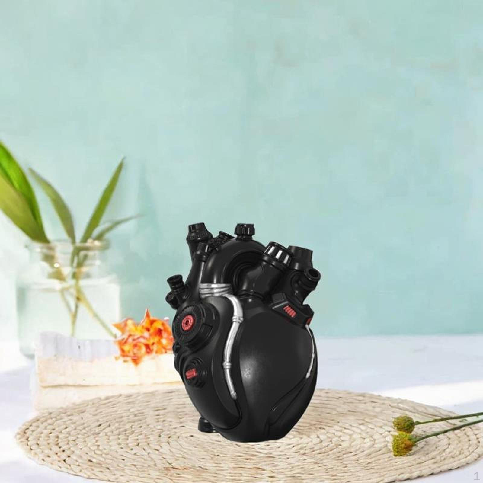 

Анатомическая ваза в форме сердца, цветочный горшок, многофункциональная статуя, художественные вазы из смолы для свадьбы, Хэллоуина чёрный