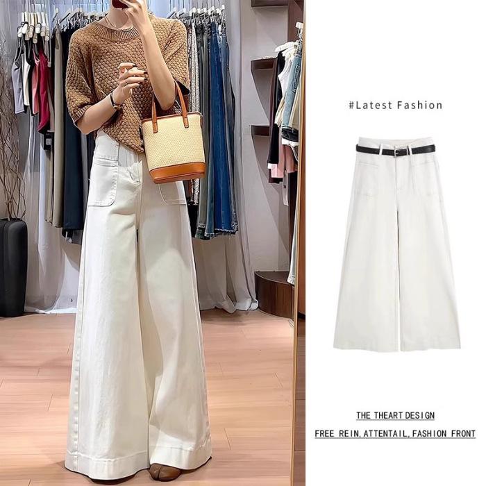 

Женские белые джинсы клеш с широкими штанинами и флисовой подкладкой XL