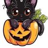 Cute Pumpkin Dangle Earrings Halloween Black Cat Earrings, Cartoon Animal Drop Jewelry Polished Smooth Edge for Women Girls, Novelty Holiday