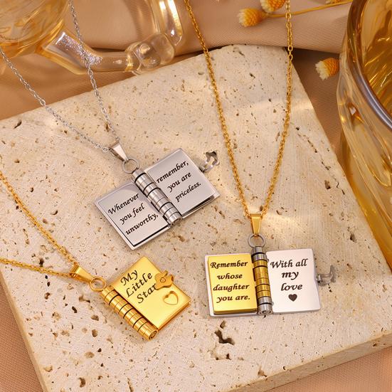 Book Pendant Necklace My Little Star Book Necklace Mini Book