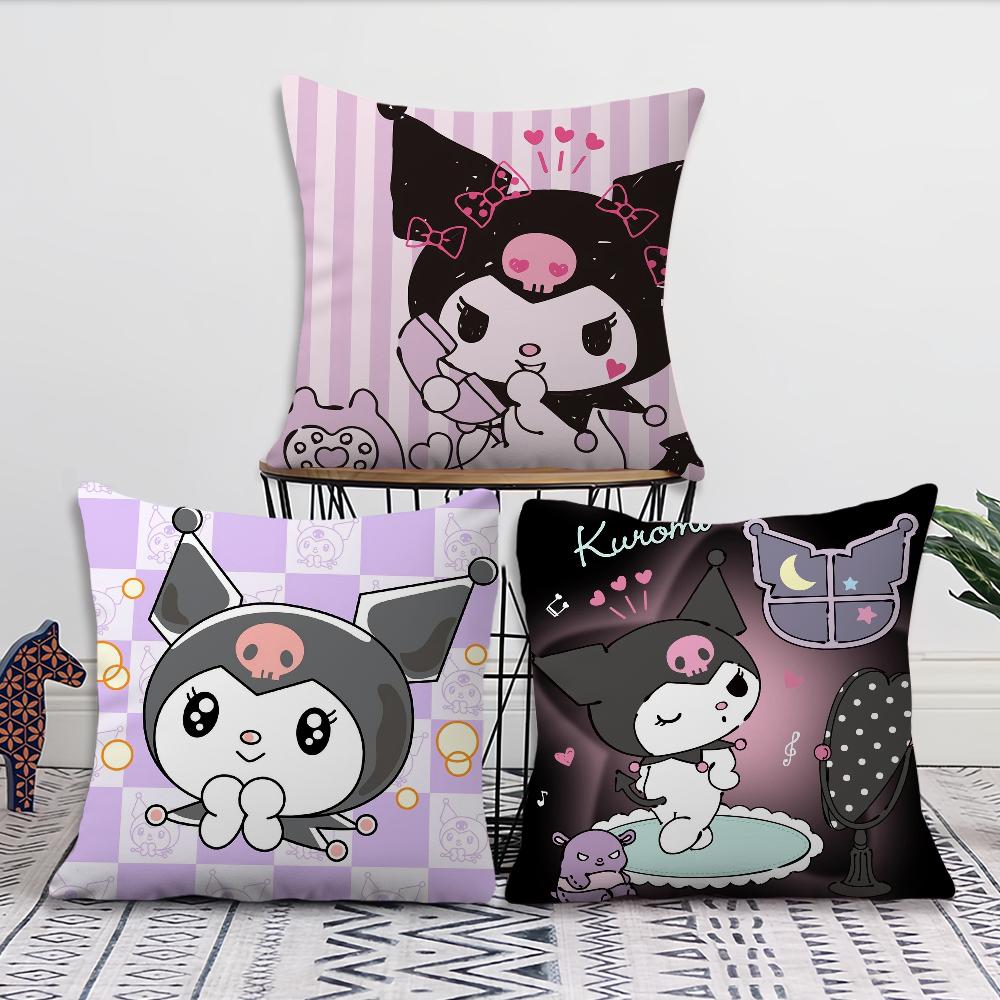 Cute KKuromi cushion cover For Pillow Printing Sofa Decoration Home Car Room Coffee Shop Office Nordic Simplicity