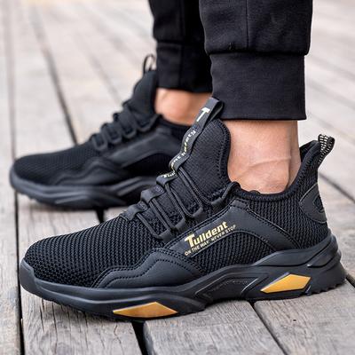Zapatos de seguridad para hombre y mujer, transpirables, con puntera de acero, botas de seguridad antipinchazos.