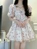 First Love Sweet Floral Dress Women's Summer New Waist Skinny Small Fresh Running Princess Fluffy Short Dress