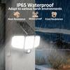 Solar Outdoor Lights, 240 LED 3500LM Motion Sensor Lights, IP65 Waterproof 3 Heads Security Flood Lights, Separate Solar Panel 270° Wide Angle