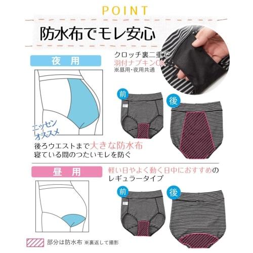 Nissen Sanitary Panties, 4-Pack, Cotton Blend Stretch Sanitary Panties with Deodorizing Tape, Comfortable Deep-Waisted Fit (Compatible with Winged Pad