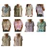 Women Shirt V-Neck Short Sleeve Loose Fit Pullover Tops 3D Printed Pattern Summer Casual Blouse Daily Wear